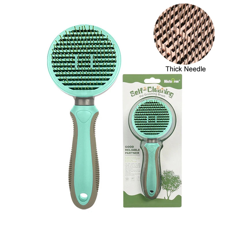 Dog Brush Self-Cleaning Cat Comb Needle Portable Pet Hair Remove Brush for Long Hair Dogs Pet Grooming Brush Dog Products
