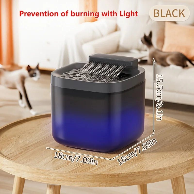 3L/101.45oz Smart Cat Water Fountain USB Powered Operating Voltage Quiet Operation Automatic Recirculating System for Cats