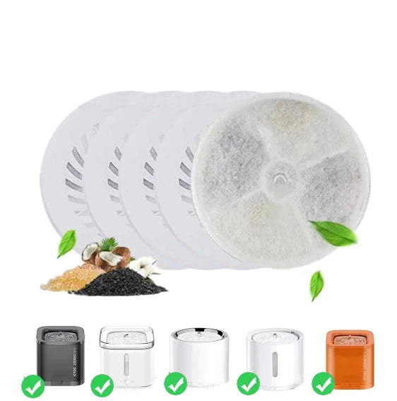 5pcs/Pack Cat Water Fountain Replacement Filters Compatible for PETKIT EVERSWEET 2S,3/3Pro,Solos Pet Water Dispenser Filters