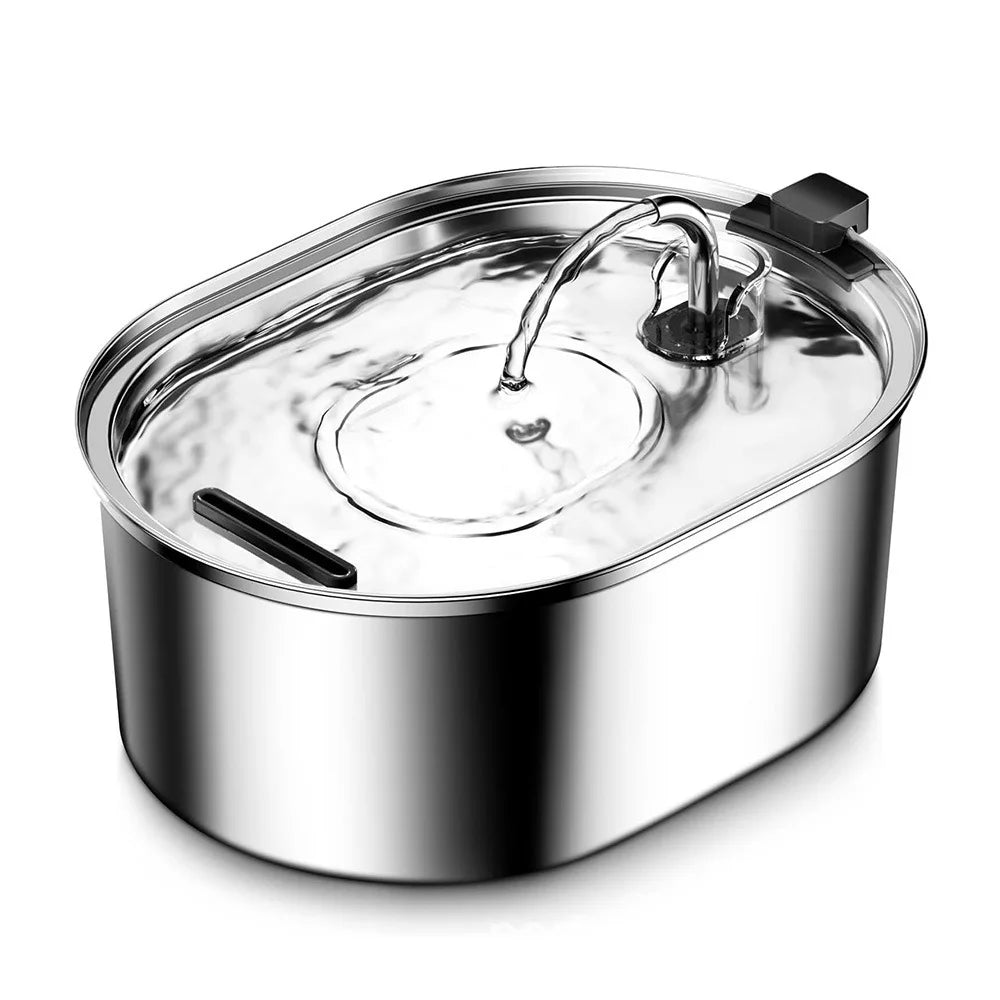 Hot Selling Custom 3.2/4L Stainless Steel Pet Water Dispenser with Water Level Wholesale Cat Water Fountain Manufacturer OEM ODM