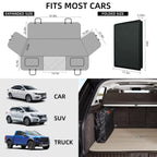 Extended Dog Car Seat Cover for Back Seat Extra Larger with Safety Belt Hard Bottom Car Back Seat Extender Dogs Fit for All Cars