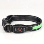 Waterproof LED Dog Collar Rechargeable Dog Light up Collar Keep Pet Safe at Night Walks Adjustable for Small Medium Large Dogs
