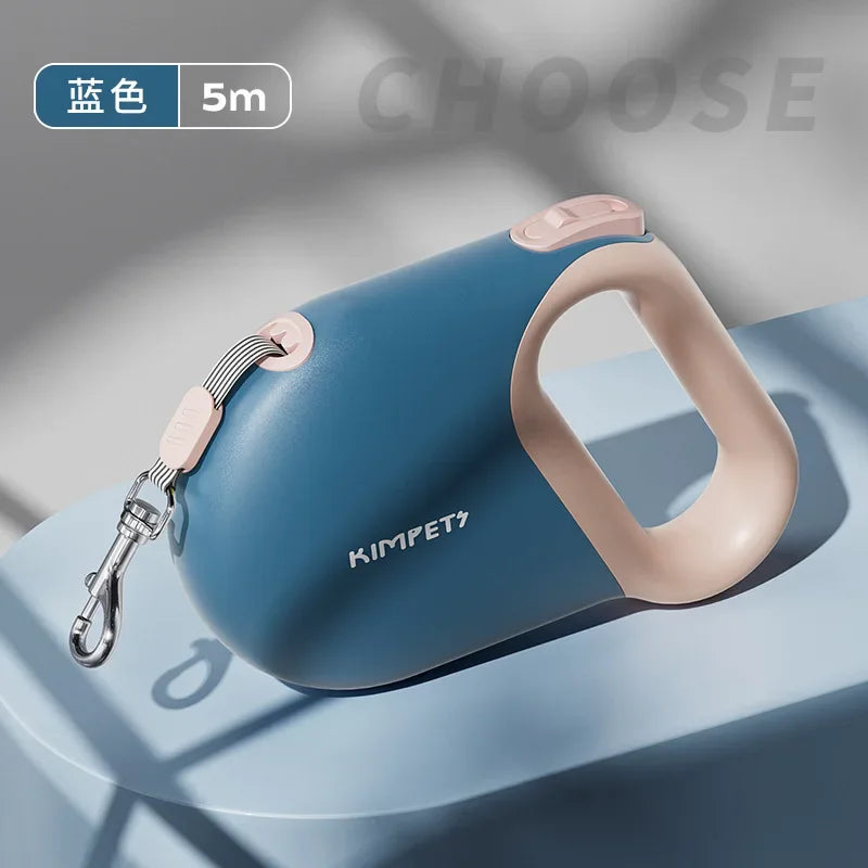 Automatic Telescopic Pet Leash for Small Dogs 26 Lbs Retractable Dog Walking Leash Non-Slip Handle Plastic Material Tangle-Free