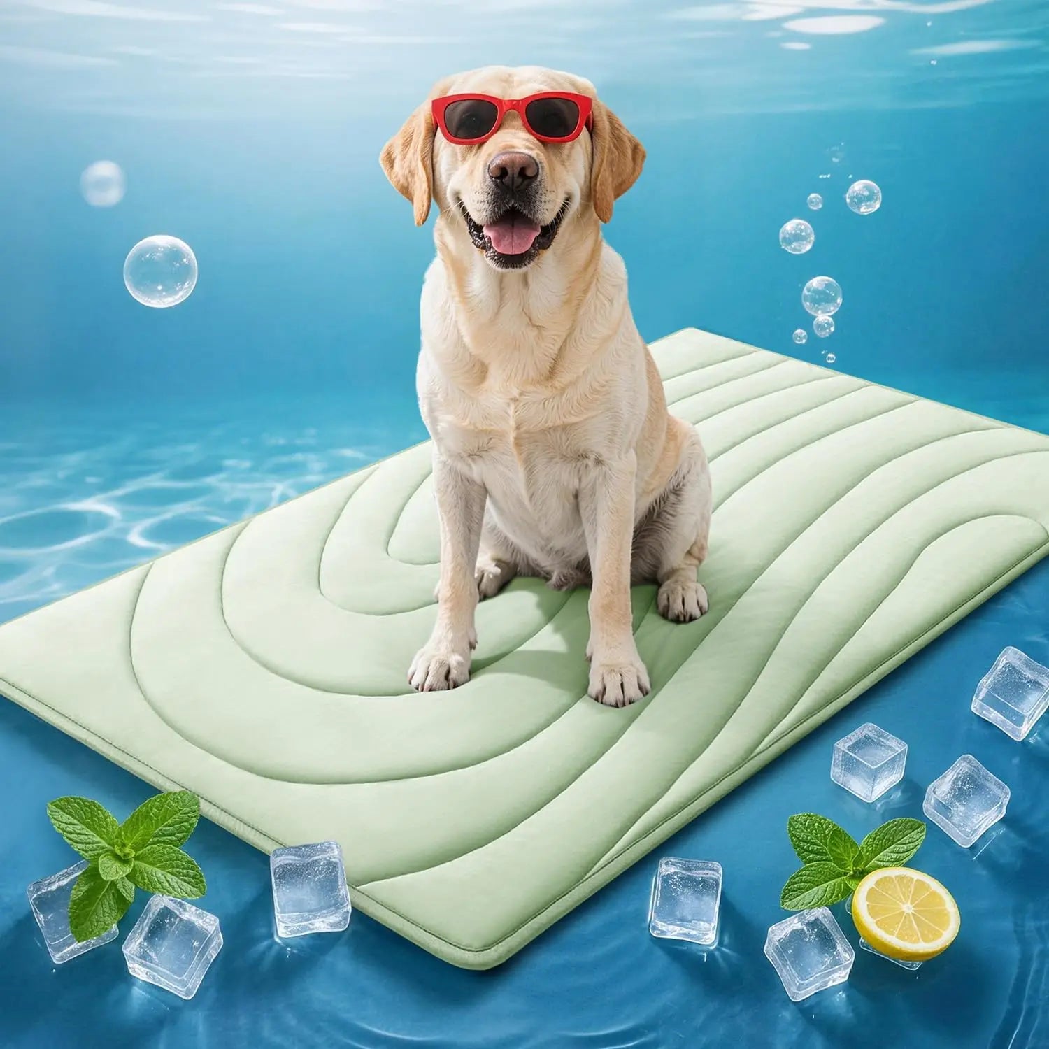 Custom Dog Cooling Mat for Dogs Self-Cooling Dog Bed with Arc-Chill Technology Non-Slip Washable Pet Pad for Small & Medium Dogs