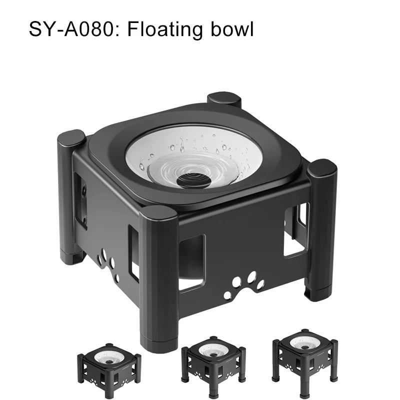 Stainless Steel Elevated Dog Bowls Adjustable Raised Pet Water Bowl Non-Slip Puppy Cat Slow Water Feeder 2.2L/75oz No Wet Mouth