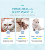 Pet Cleaning Finger Wipes Dog Ear Wipes Cat Eye Wipes Gently Cleans Ear Wax Debris Tear Stain Eye Discharge Mucus Secretions