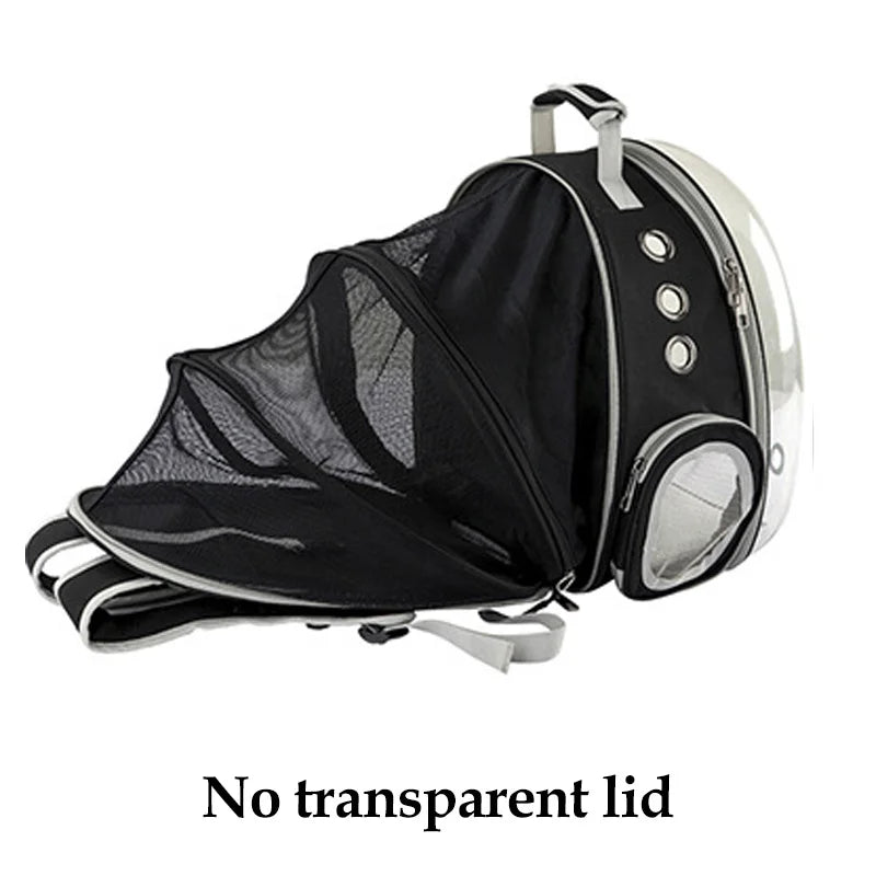 Wholesale Cat Backpack Pet Carriers Collapsible Cats Shoulder Bag Ventilate Transparent Foldable Carries Travel Cat Bed