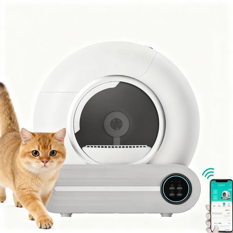 Ti Pro Smart Automatic Cat Litter Box Self-Cleaning Electric Pet Toilet with App Plastic Cat Products Smart Cat Litter Box