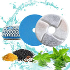 Automatic Cat & Dog Water Dispenser Filters Replacement Pet Fountain Filters with Rounded Bowls Charge Power Source