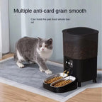 OEM 4.5L Large Capacity Automatic Pet Feeder with Camera Durable Bowls Plastic WIFI APP Voice Rechargeable Smart Pet Feeder
