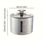 84oz/2.5L Stainless Steel Automatic Cat Water Fountain Auto Power-off Fountain with LED Light Non-slip Mat Pet Water Dispenser