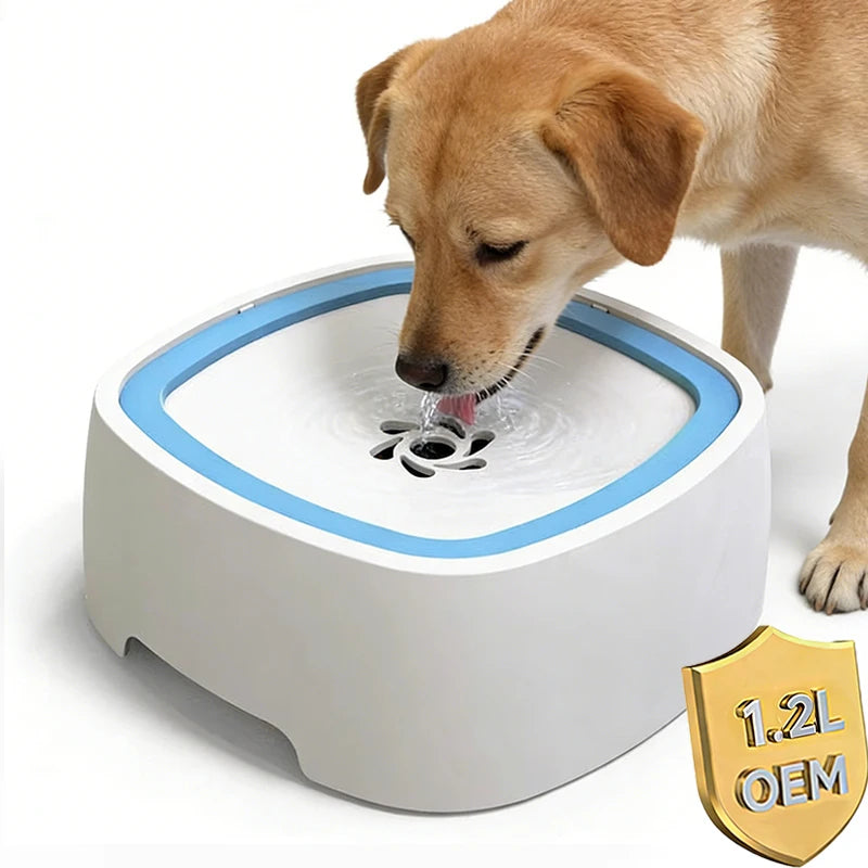 1.2L Floating Water Bowl for Dogs Cats Anti Spill Pet Bowl No Spill Dog Water Bowl Cat Fountain Design Dog Products