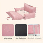 OEM LOGO Durable Dog Car Seat Bed Nest Removable & Washable Fashionable Pet Travel Bag for Small to Medium Dogs