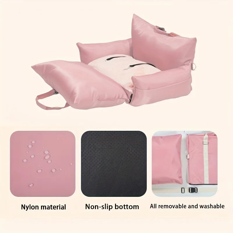 OEM LOGO Durable Dog Car Seat Bed Nest Removable & Washable Fashionable Pet Travel Bag for Small to Medium Dogs
