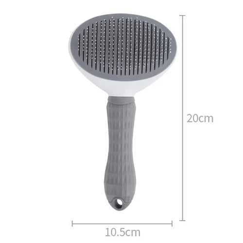 Pet Dog Hair Remover Brush Cat Comb Grooming and Care Dog Brush Stainless Steel Comb for Long Hair Dogs Self Cleaning Pet Brush