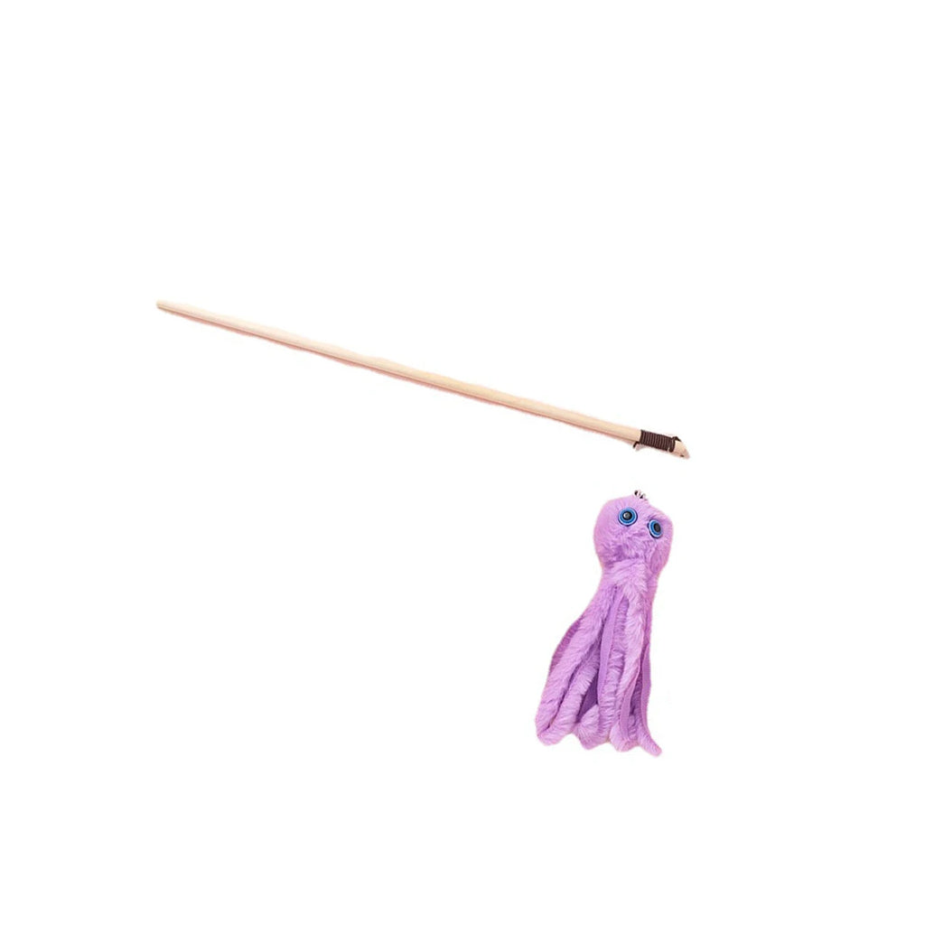 Kitten Play Interactive Cat Toys Cat Teaser Wand Fun Pet Plush Octopus Pole Cute Fun Toys Cat Supplies