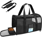 Pet Carrier Airline Approved Cat Carriers for Medium Cats Small Kitty with Soft Mat Foldable Pet Carrier Bag Cat Products