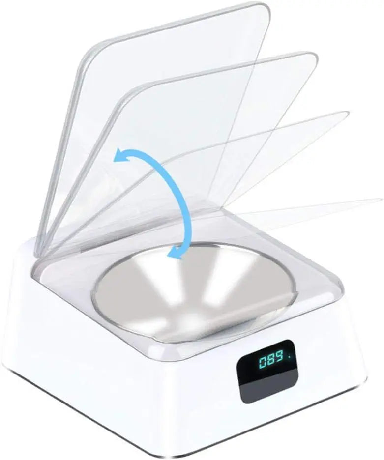 350ml Automatic Cat Feeder with Infrared Sensor Cover Removable Bowl Battery Powered Intelligent Smart Opening Lid Dog Feeder