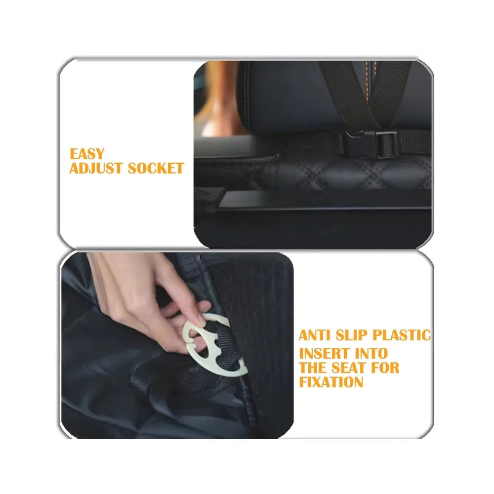 OEM Customized LOGO Waterproof Travel Cushions Dog Car Seat Cover with Anti-slip Botton Pockets for Car SUV Truck Dog Products