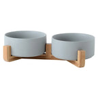 Ceramic Pet Bowl Cat Dogs Feeding Matted Elevated Dog Bowl Double Bowls Pet Food Water Feeder Wholesale Pet Manufacturer