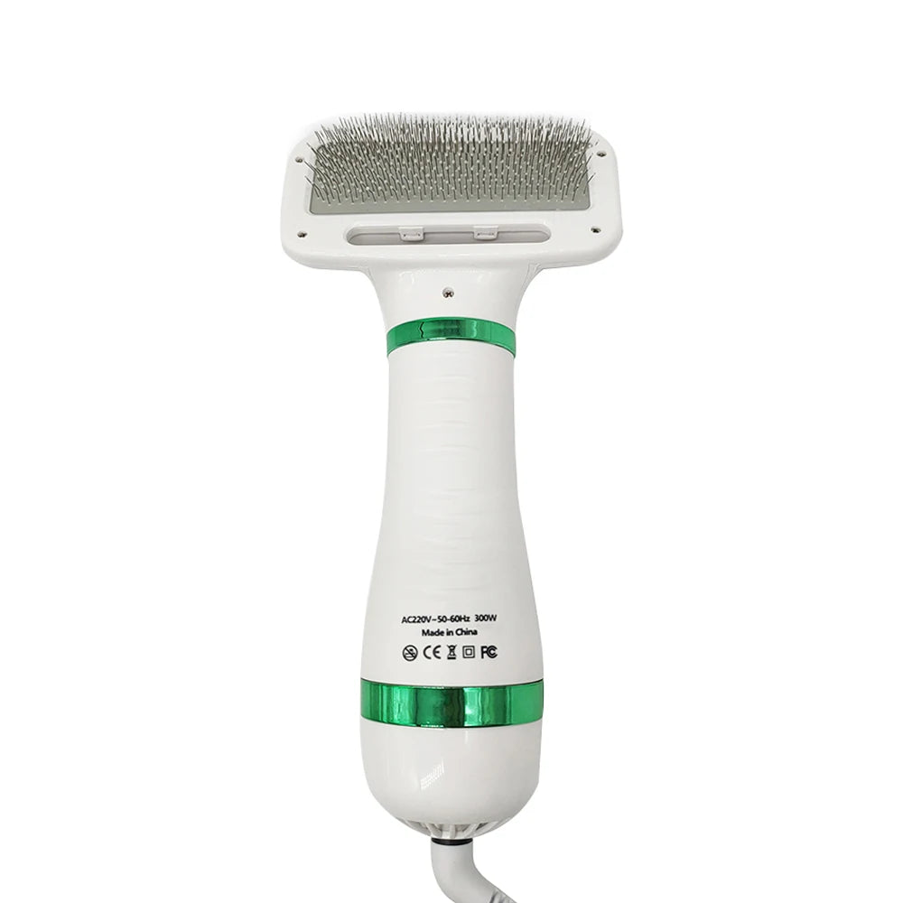 2-in-1 Portable Pet Dog Hair Dryer Comb Dog Brush Durable Safe Gentle Hand Dryers Steel Wire with Protection for Cats Dog Blower