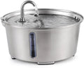 2.5L/84oz Cat Water Fountain Stainless Steel Automatic Intelligent Pet Water Dispenser for Cats Food Grade Cat Fountain
