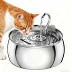 4L Large Capacity Stainless Steel Automatic Cat Water Fountain Ultra-Quiet Indoor Smart Pet Water Dispenser