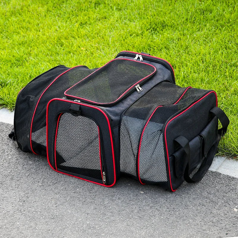 Travel Cat Bag Fashionable Cat Bag Portable Small Foldable Mounted Travel Expandable Portable Pet Bag Pet Carrier
