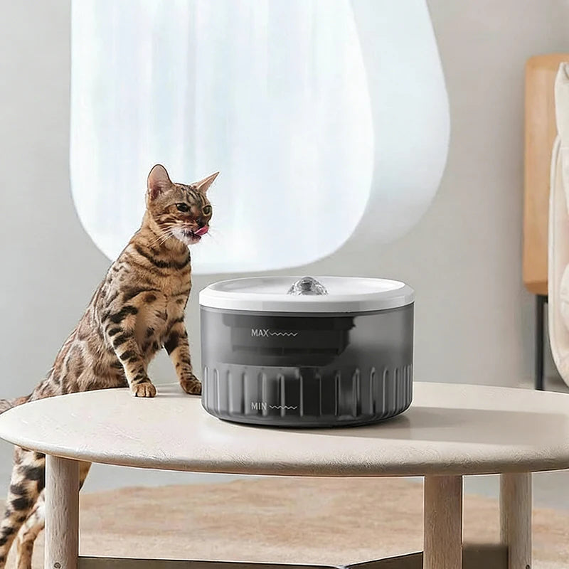 2026 New 3L Large Capacity Automatic Cat Water Fountain Multi-layer Filtration USB Charging Smart Cat Fountain Pet Supplies OEM