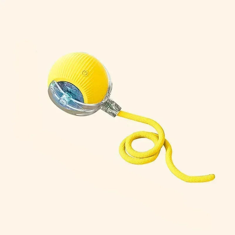 Interactive Cat Ball Toy Automatic Rolling Ball with Tail Rechargeable Smart Pet Interactive Toy Intelligent Mouse for Cat