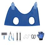 Cat Grooming Stainless Steel Nail Cutting Anti-Scratch Bite Fixed Bath Trimming Restraint Bag & Hammock Hanging Pet Supplies Set