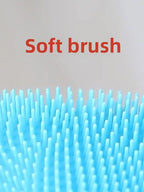 Magic Silicone Pet Bathing Gloves for Dog & Cat Bathe & Shampoo Stocked Brush Gloves 2-Pack for Bathroom Use