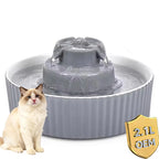 2..1L Ceramic Cat Bowl Cat Fountain with Activated Carbon Filter Custom LOGO Pet Water Dispenser Automatic for Cat Dog Drinking
