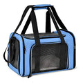 Eco-Friendly Oxford Solid Pattern Zipper Closure Airline Approved Small Dog Carrier Soft Sided Collapsible Puppy Dog Travel Bag