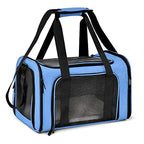 Eco-Friendly Oxford Solid Pattern Zipper Closure Airline Approved Small Dog Carrier Soft Sided Collapsible Puppy Dog Travel Bag