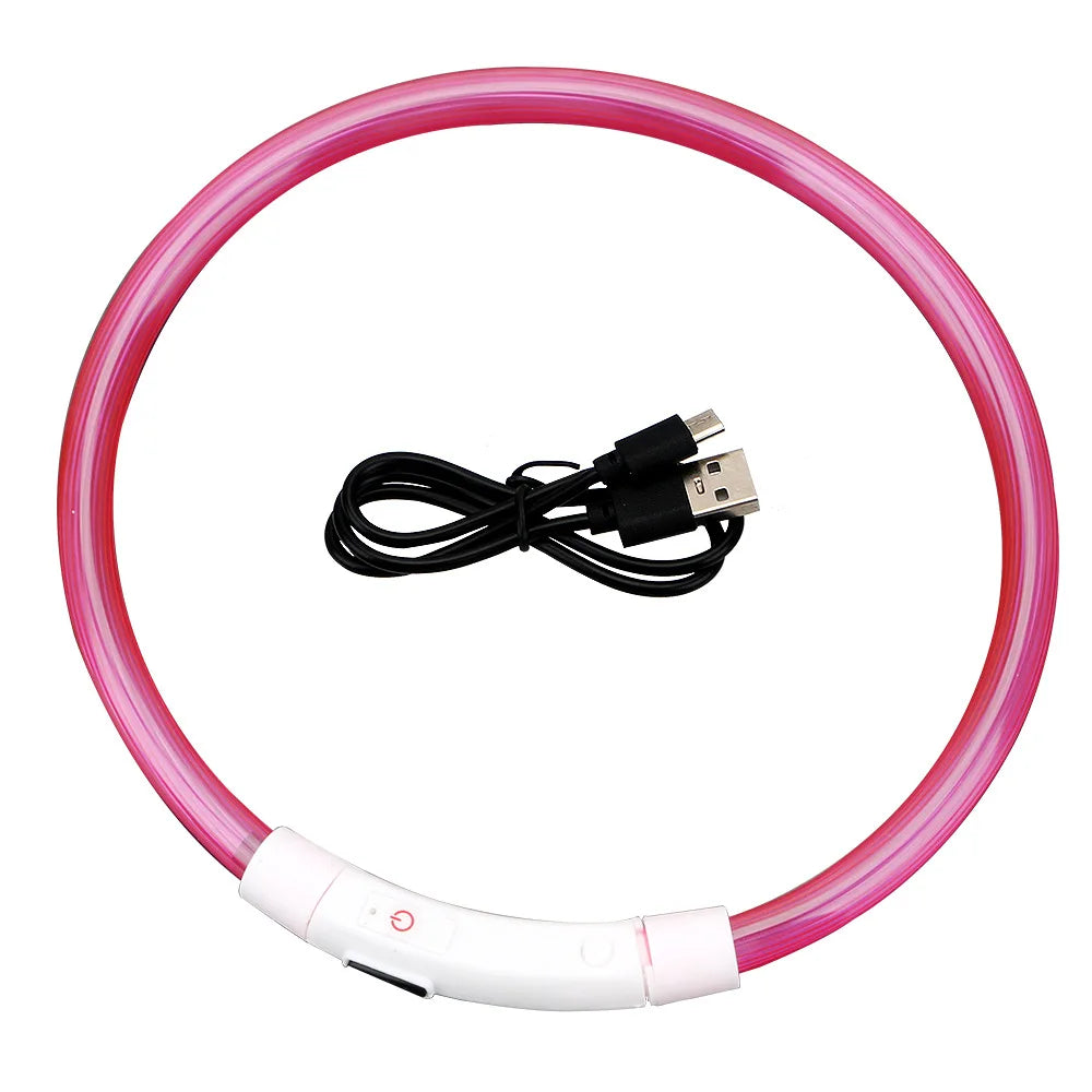 Electronic Pet LED Dog Collar Led Dog Glow in Dark Adjustable Luminous Pet Collars Night Safety Dog LED Collar Pet Supplies
