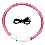LED Light Dog Collar Waterproof Glow-in-the-Dark Pet Collar Reflective Luxury Nylon TPU Cuttable Puppy Collar Small Large Dogs