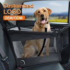 Small Medium Dog Car Seat Booster with Waterproof Mat Oxford Material Pet Travel Protector with Portable Storage Pocket
