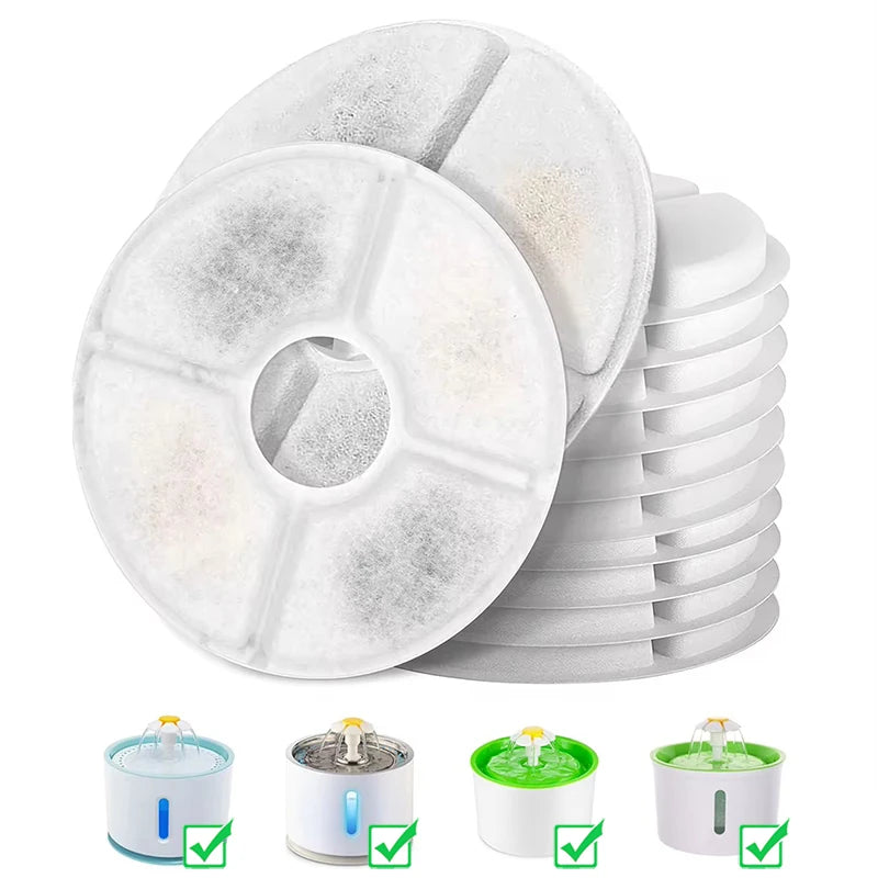 12-Pack Automatic Cat Water Fountain Filters 81oz/2.4L Pet Fountains 3 Filtration Systems Replacement Bowls 2.4L Cat Pet