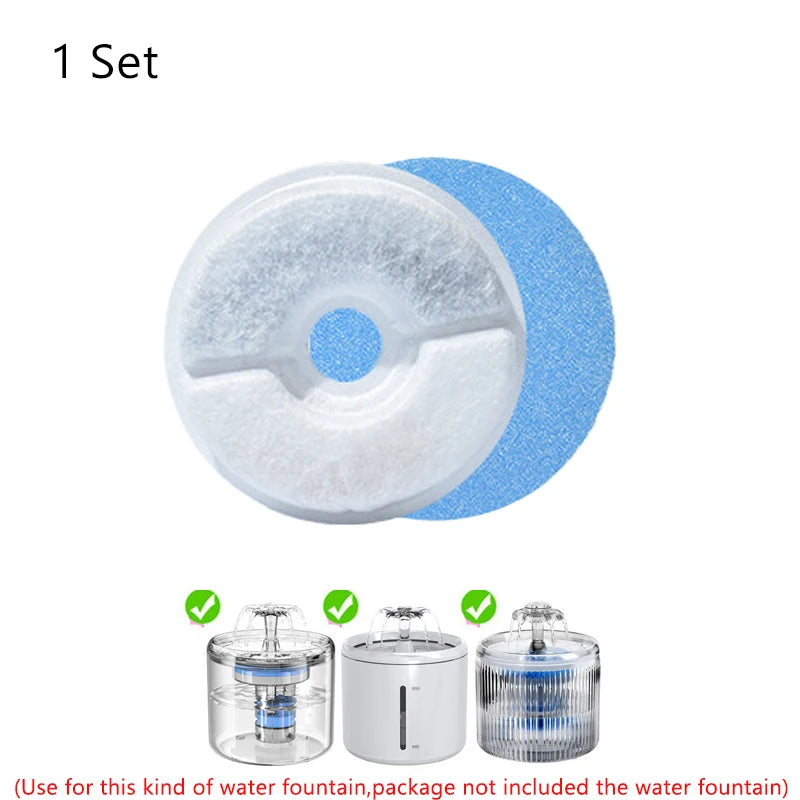Cat Water Fountain Filters Activated Professional Removable Circle Reusable Fountain Carbon Filter Drink Fountain Filter