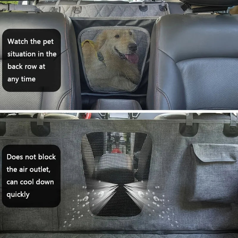Detachable Waterproof Dog Car Seat Cover with Side Pocket Durable Fabric Pet Vehicle Pet Car Seat Cover Dog Bed