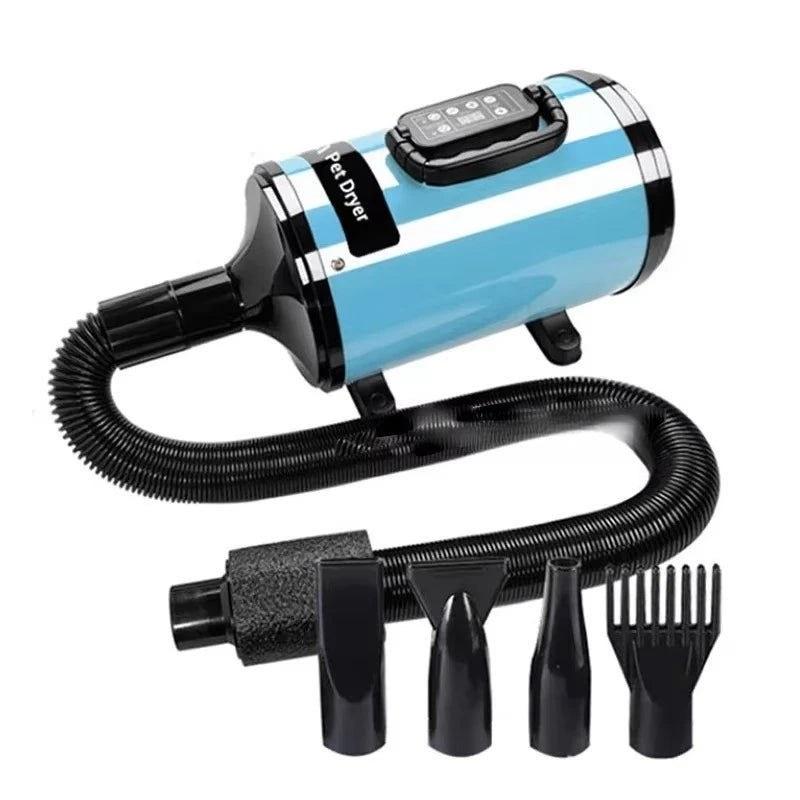 Negative Ion Pet Smart Blower Smart Dog Hair Dryer LCD Screen High Velocity Pet Water Dryer Cat Grooming Water Blower Motor