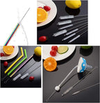 Long Straw Brush for Automatic Cat Water Fountain Cleaning Accessories Stainless Steel Oval Pipe Tube Cleaner 6.89X3.94inch
