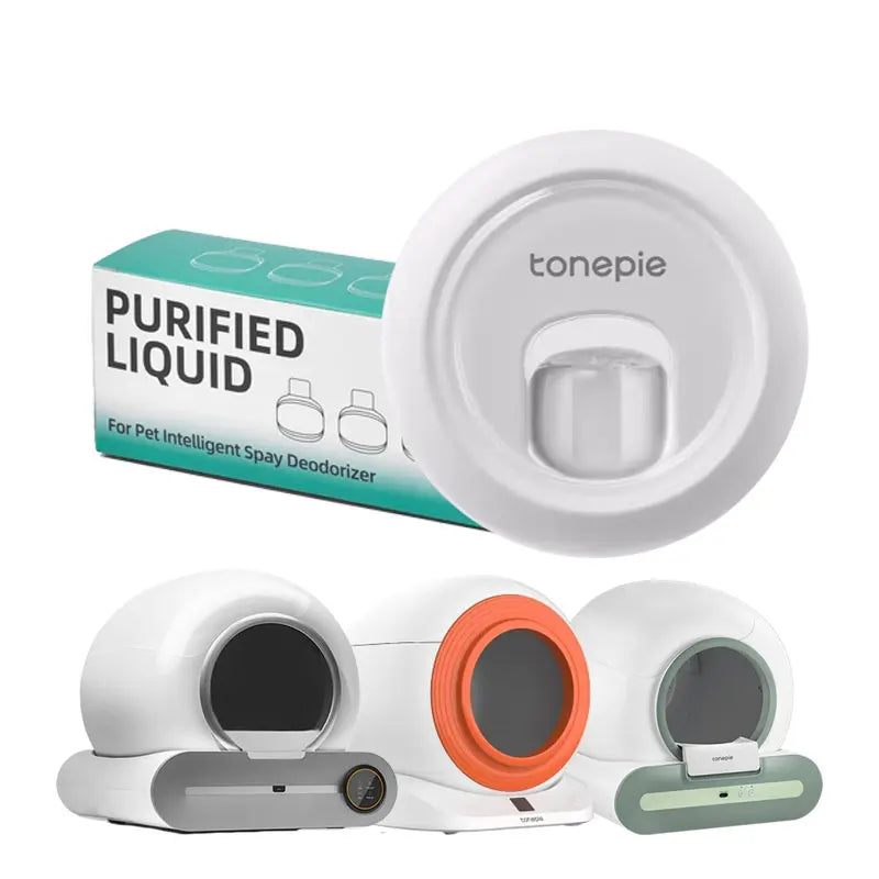 Smart Self-Cleaning Tonepie Automatic Cat Litter Box Accessories Purification Concentrated Liquid Easy Clean Deodorant Plastic