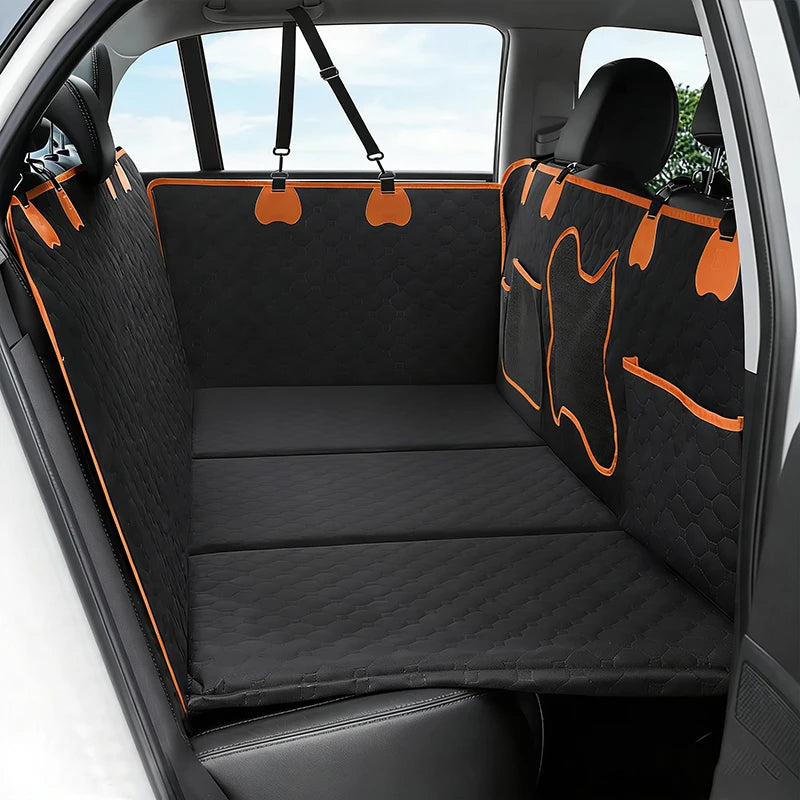 Custom Oxford Dog Seat Cover Back Seat Extender Hard Bottom Car Hammock for Pets Comfortable Pet Cover for Car Ride
