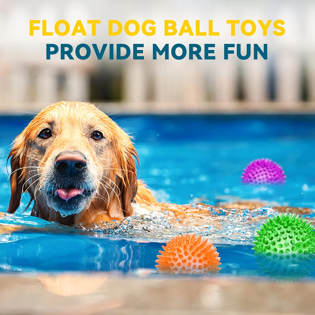 Large Spiky Dog Balls Dog Chew Toys for Aggressive Chewers Teething Puppies and Clean Teeth Interactive Squeaky Toy for Training