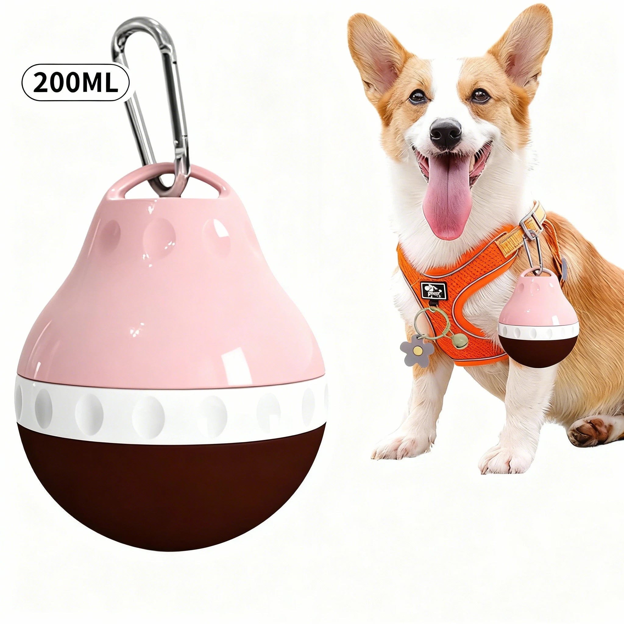 Design Dog Portable Dog Water Dispenser Teardrop Shape Lightweight Plastic Dog Bottle for Travel and Outdoor Activities OEM