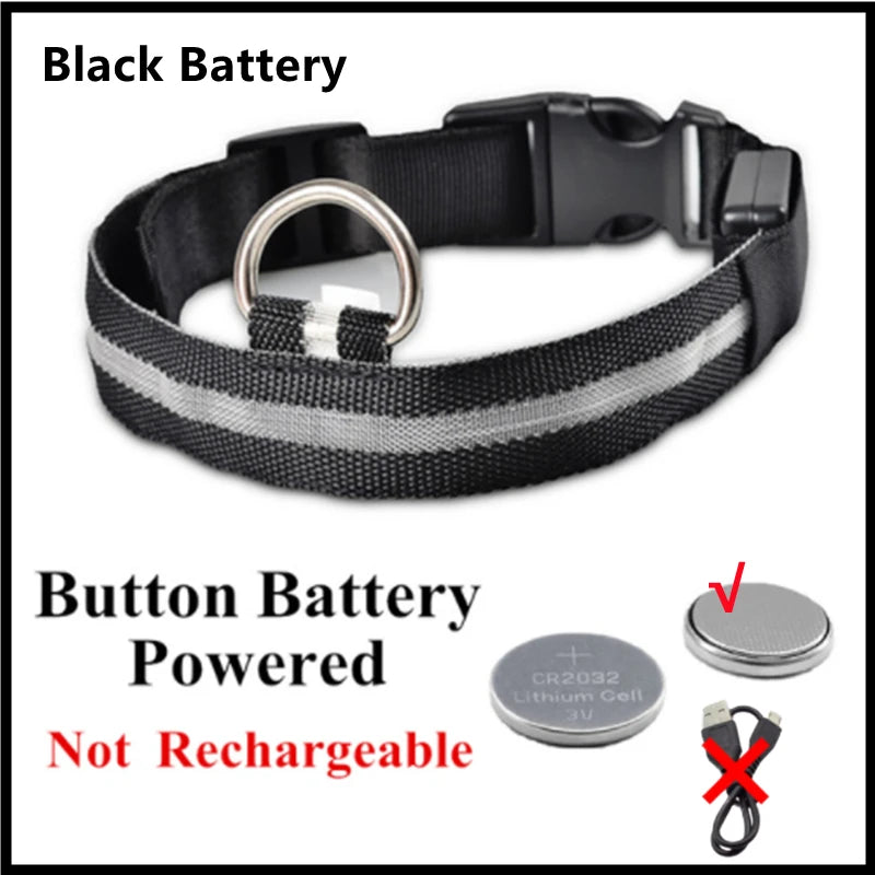 LED Glowing Dog Collar Adjustable Flash Recharge Luminous Collar Night Anti-Lost Dog Light for Small Dog Electronic Pet Products