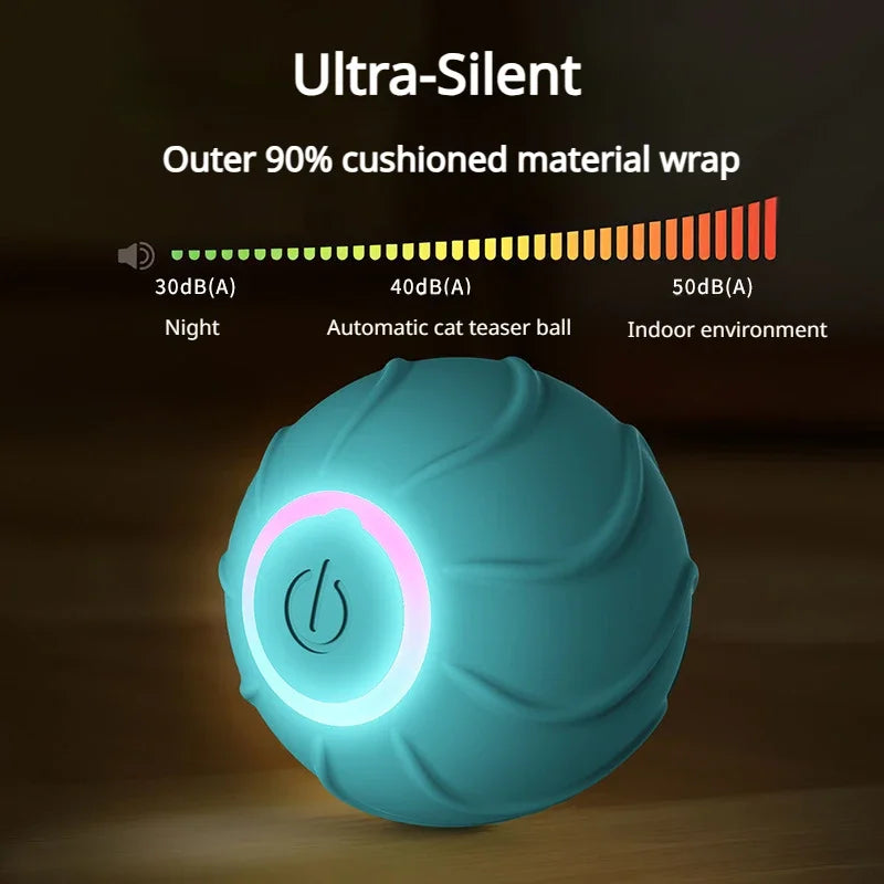 Smart Cat Toys Rolling Ball Pet Cat Interactive Toys Automatic Bounce Ball USB Self Teasing Kittens Jump Ball Dog Training Toys