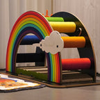 Petree Rainbow Cat Scratcher Post Corrugated Paper Sisal Climbing Frame Home Furniture Cat Toys Tree